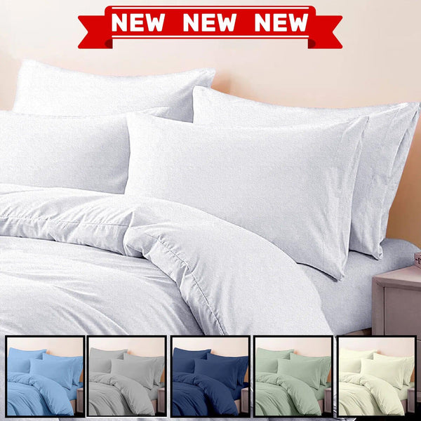 4PCS - Flannelette Duvet Cover 100% Brushed Cotton Bedding Set