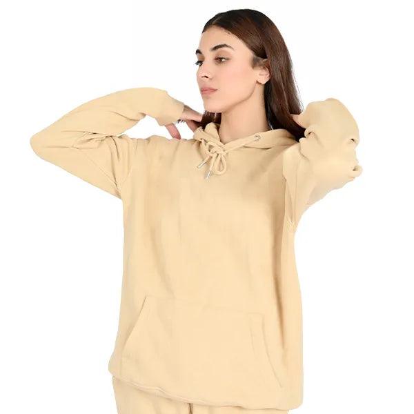 100% Cotton Ladies Plain Hoodie Top