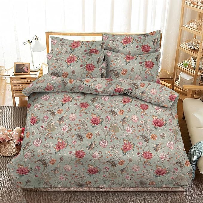 3-Pcs 100% Egyptian Cotton Printed Duvet Cover All Sizes