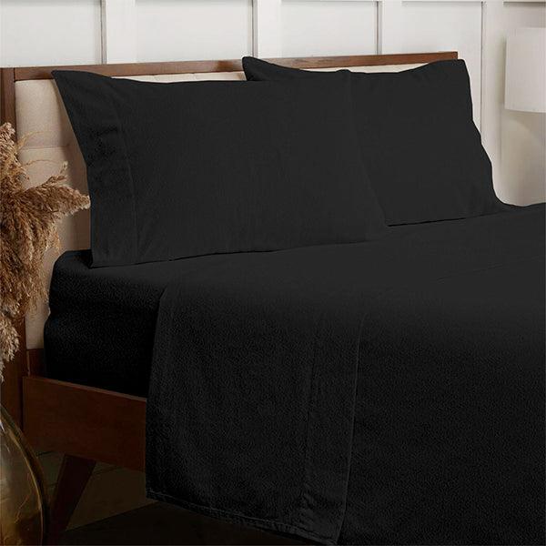 3-PCS 100% Brushed Cotton 30CM Deep Flannelette Fitted Sheet With Pillowcase - Dany Dude