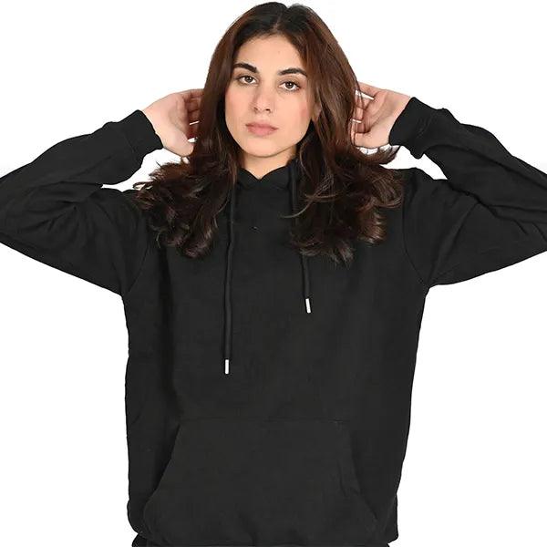 100% Cotton Ladies Plain Hoodie Top