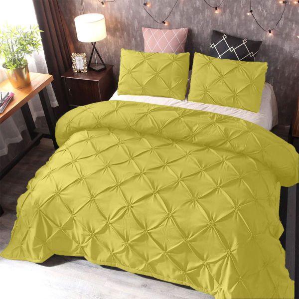 Pintuck Duvet Cover - Yellow