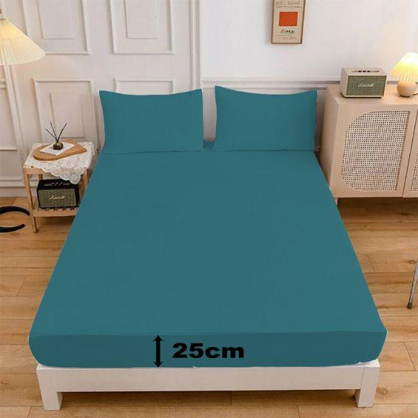 25cm Fitted Sheet Teal