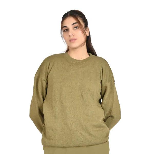 100% Cotton Ladies Plain Sweatshirts Top