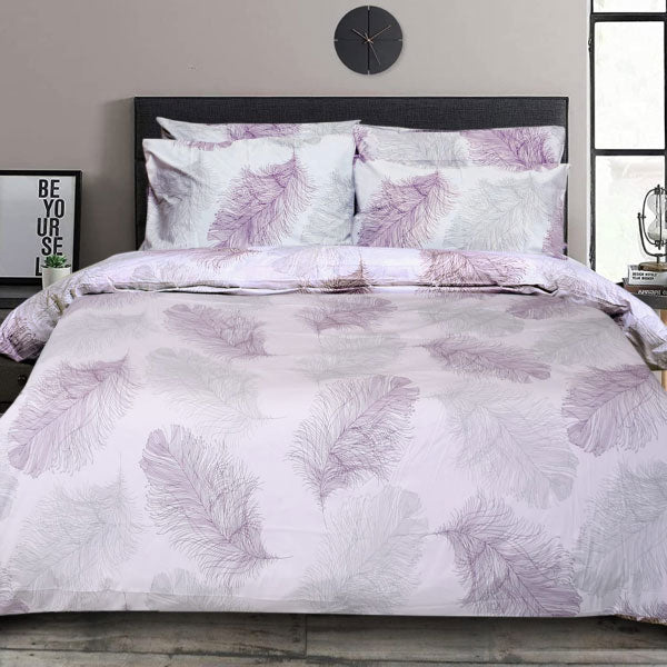 400 Thread Count 100% Egyptian Cotton Printed Duvet Cover - Soft Leaves