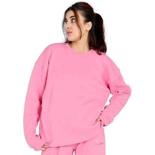 100% Cotton Ladies Plain Sweatshirts Top